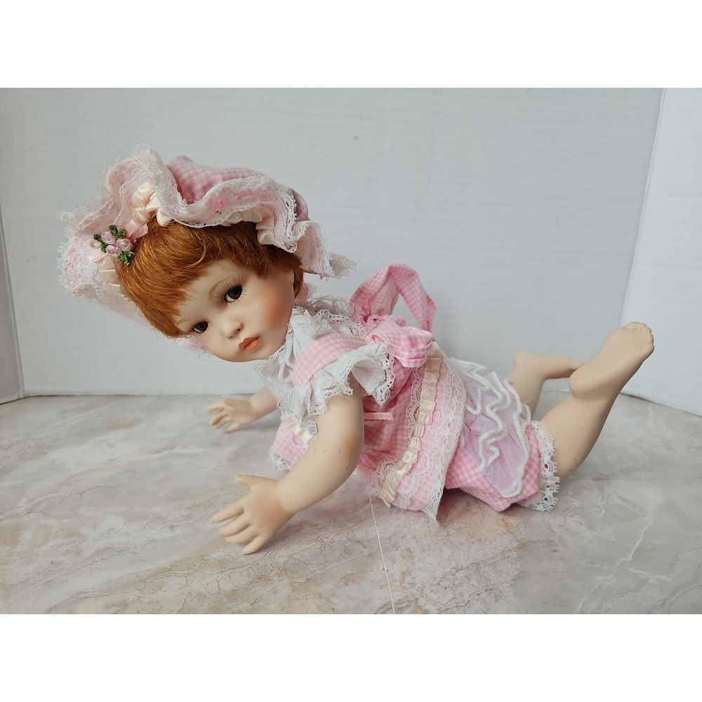 Paradise Galleries Porcelain Doll Patricia Rose RT14 Crawling Pose